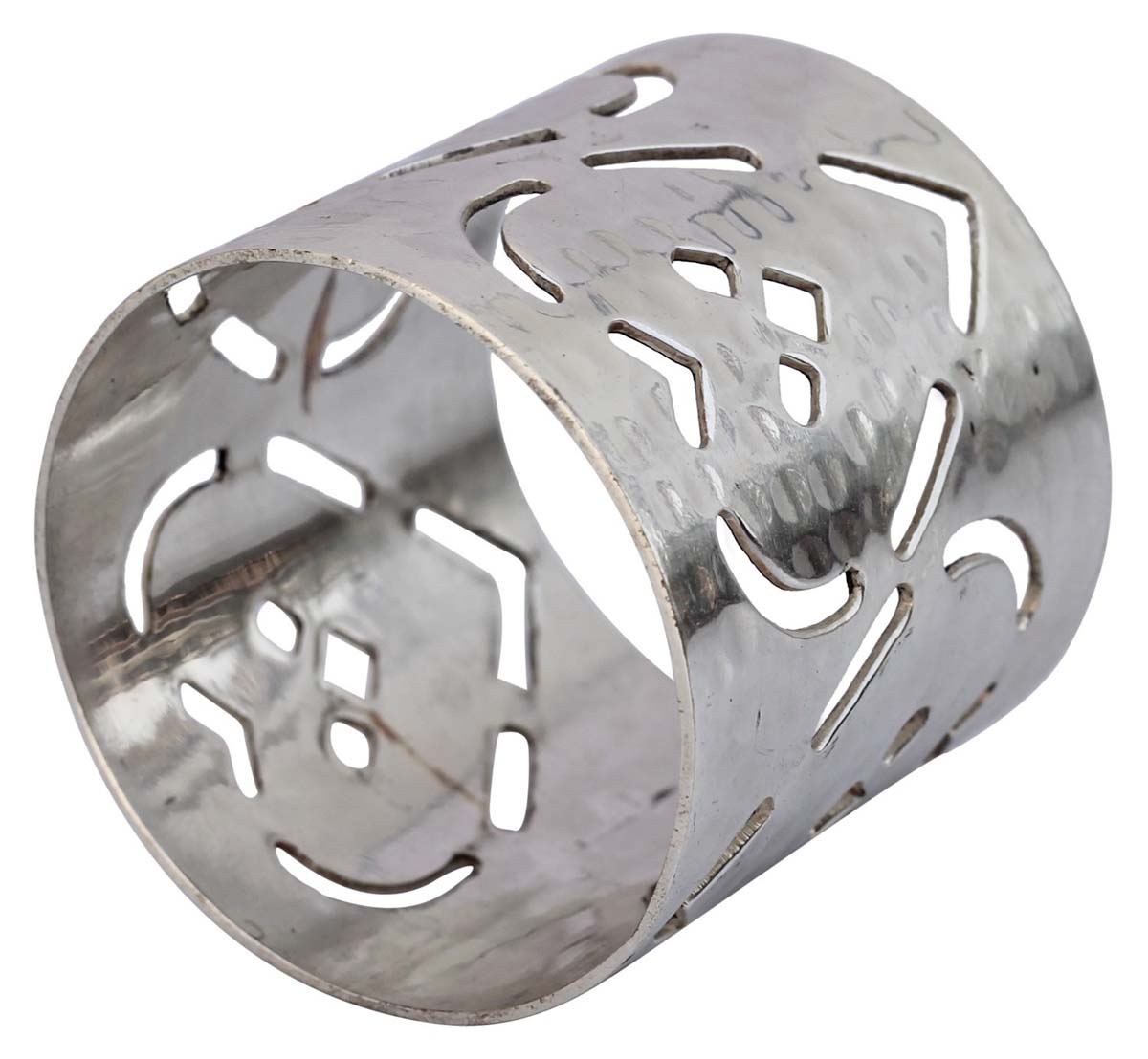 Wholesale Napkin Rings - Metal Napkin Rings - Nickel Plated - Cut-Out Patterns & Hammered Effect - Dining Table Accessories